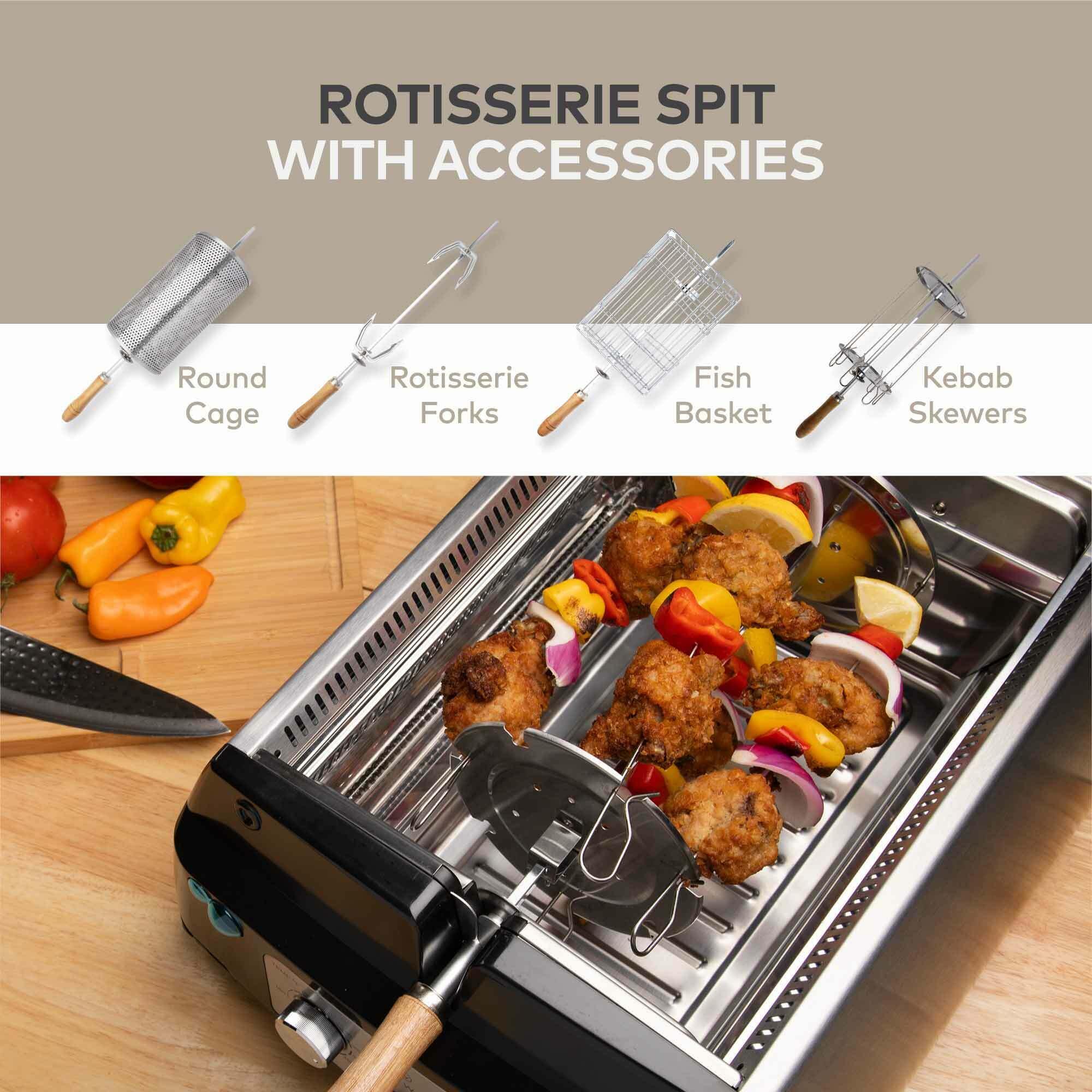 ChefWave Sosaku Smokeless Infrared Rotisserie Indoor Tabletop Grill - image 4 of 17