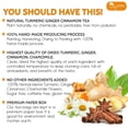 thumbnail image 3 of TOG999, Turmeric Ginger Cinnamon Tea Bags | 60 Count | Herbal Blend with Turmeric, Ginger, Cinnamon Stick & Chamomile Flowers for Relaxation | Naturally Flavorful, Caffeine-Free | Packed in Paper Box, 3 of 9