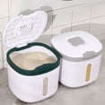 thumbnail image 2 of Injueey Dispensador de almacenamiento ABS, organizador de despensa impermeable para el hogar, gran capacidad para más lata de almacenamiento Almacenamiento y organización del hogar verde, 2 of 6