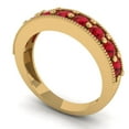 thumbnail image 2 of 0.81 ctw Wedding Band for Women - 14K Yellow Gold Simulated Ruby Stackable Eternity Ring, 2 of 6