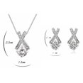 thumbnail image 2 of Fashion Star Ribbon Austrian Crystal Necklace and Earrings Set, 2 of 2