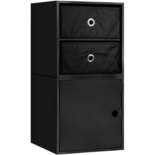 Icube 2 Drawer Nightstand Black Walmart Com Walmart Com
