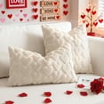 thumbnail image 5 of Valentines Throw Pillow Cover Set of 1 Love Heart Cushion Cover for Sofa Lumbar Romantic Soft Plush Short Wool Velvet Pillowcase Holiday Festivals Decor, 5 of 9