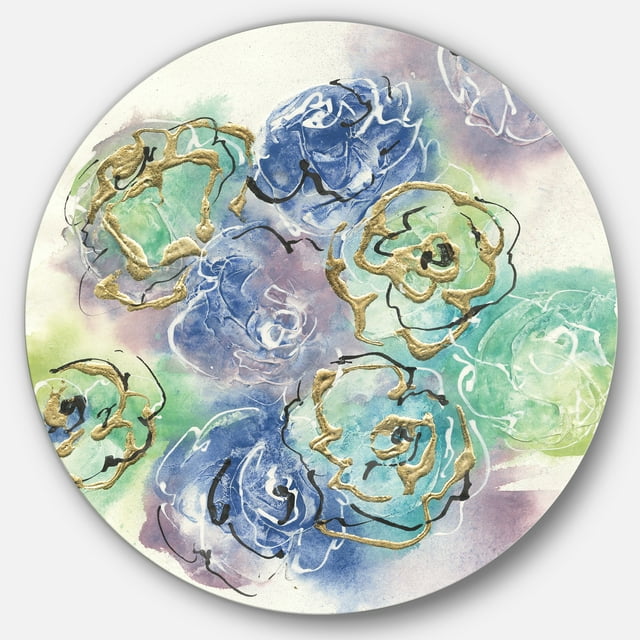 Designart 'composition Pastel Foral II' Art Mural en Métal Style Ferme