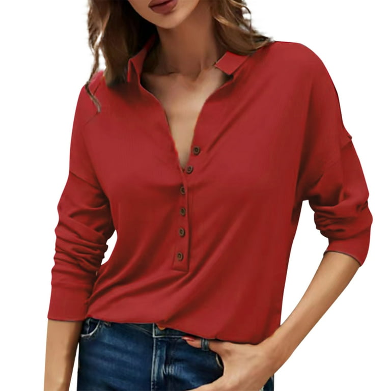 Blouses, Red stretchable And Comfy blouse-M Size