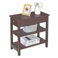 thumbnail image 6 of HomGarden 3 Tier Small End Table Modern Narrow Rectangle Sofa Side Table W/Drawer, Espresso, 6 of 9