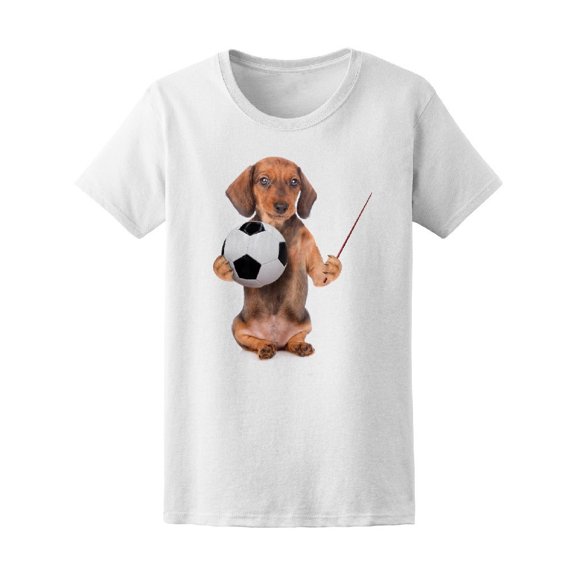 Puppy Holds A Soccer Ball Tee Men's -Image by Shutterstock