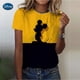 thumbnail image 1 of Disney Gold Micky Head Women's Casual Print T-shirt Mickey Mouse High-quality Print Fashion Top Cartoon WholesaleXXXL Gao Jinjia LED, 1 of 2