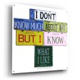 thumbnail image 2 of Epic Art 'I Don't Know Much' by Gregory Constantine, Acrylic Glass Wall Art, 36"x36", 2 of 8