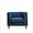 Dark Blue, variant on Plainfield Line Tufted Square Design ArmChair, Black