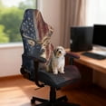 thumbnail image 3 of SCRAWLGOD Deer Lightning American Flag Print 4 Pieces Gaming Chair Covers with Armrest Covers Dustproof Stain Resistant Gaming Chair Cover Set Elastic Computer Chair Seat Slipcovers, 3 of 7