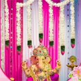 thumbnail image 7 of Michellecmm Artificial Jasmine Garland Hanging Fake Flower String with Lotus Buds for Diwali Home Garden Party Wedding Decorations, 7 of 7
