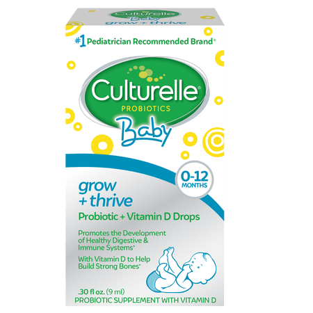 Culturelle Baby Grow + Thrive Probiotic & Vitamin D Drops, 0-12 mo