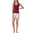 thumbnail image 2 of INSPIRE CHIC Women's Tank Top Round Neck Sleeveless Solid Layer Camisole XL Wine Red, 2 of 5
