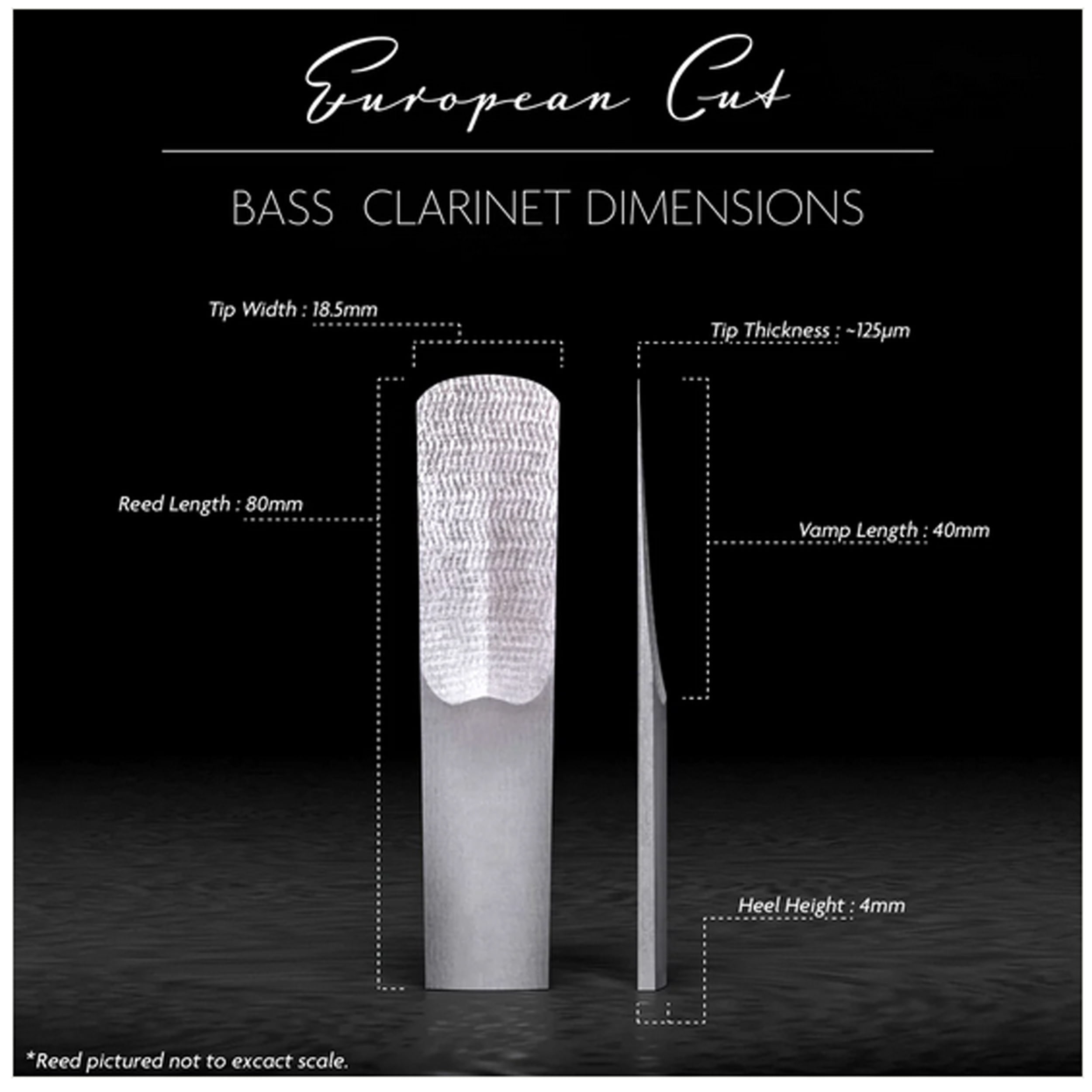Legere Reeds Bass Clarinet European Cut Reed 2.75