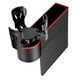 thumbnail image 4 of Organizador de relleno de asiento para coche con doble portavasos y bolsillo lateral para el asiento delantero. Derecho Negro Rojo, 4 of 6