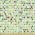 thumbnail image 2 of Geometric Fabric by the Yard Upholstery, Abstract Irregular Repetition of Colorful Funny Big and Little Rounds, Decorative Fabric for DIY and Home Accents, Ivory and Multicolor by Ambesonne, 2 of 5