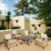 Tuscany 5-Piece Woven Barrel Chairs and Table Set