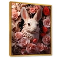 thumbnail image 2 of Designart "Tender Encounters" Animals Rabbit Floater Framed Canvas Art Print, 2 of 5