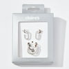 Claire's Silver Jewelry Box Set, Includes 4 Rings, and Pair of Earrings, Twisted Rope Style, L/XL, Metal Silvertone 91593