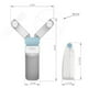 thumbnail image 4 of Mini ventilador de mesa eléctrico USB, ventilador de refrigeración plegable de dos cabezales, 2 velocidades (blanco), 4 of 8