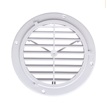 

WREA Air Vent Louver Grille Cover Outlet Adjustable Round Rotary Ceiling Mounted Ventilation Hood Grilles Decorative Panel Cooling white no vane