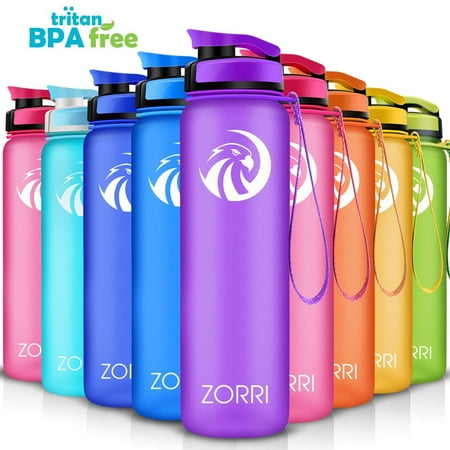 Best Sports Water Bottle 1L/ 1.2 Litre/ 600/ 800ml, Leak Proof, BPA Free Lightweight Reusable Gym Portable Large Drink Bottles With Filter for Kids, Cycling, Hiking, Running, Camping, Flip Top Lid (Best Energy Drink For Cycling)