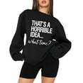 thumbnail image 2 of Vedolay Women's T Shirts Women Half Zip Cropped Sweatshirt Casual Rib Knit Pullover 2023 Fall Clothes,Black S, 2 of 4