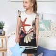 thumbnail image 4 of Balery Starfishes Shells Camisón de princesa para niñas, pijama de algodón con mangas abullonadas, suave y bonito.-X-Large, 4 of 6
