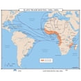 thumbnail image 1 of Univarsal 931000061004-46x37-RAB 46 x 37 in. No.004 Slave Trade Routes, 1400s-1800s on Roller Wall Map with Backboard - Rail-Black Molding, 1 of 1
