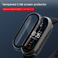 thumbnail image 2 of Flmtop 1PC Touch Sensitive Watch Screen Protector Electroplated Smartwatch Cases Shockproof Bubble-Free Protective Cover Transparent Watch Shell Protector Compatible with Xiaomi Mi Band 3/4/5/6/7, 2 of 10