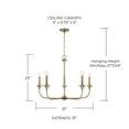 thumbnail image 4 of Capital Lighting 448951MB Presley 5 Light 31" Wide Candle Style Chandelier - Black, 4 of 7