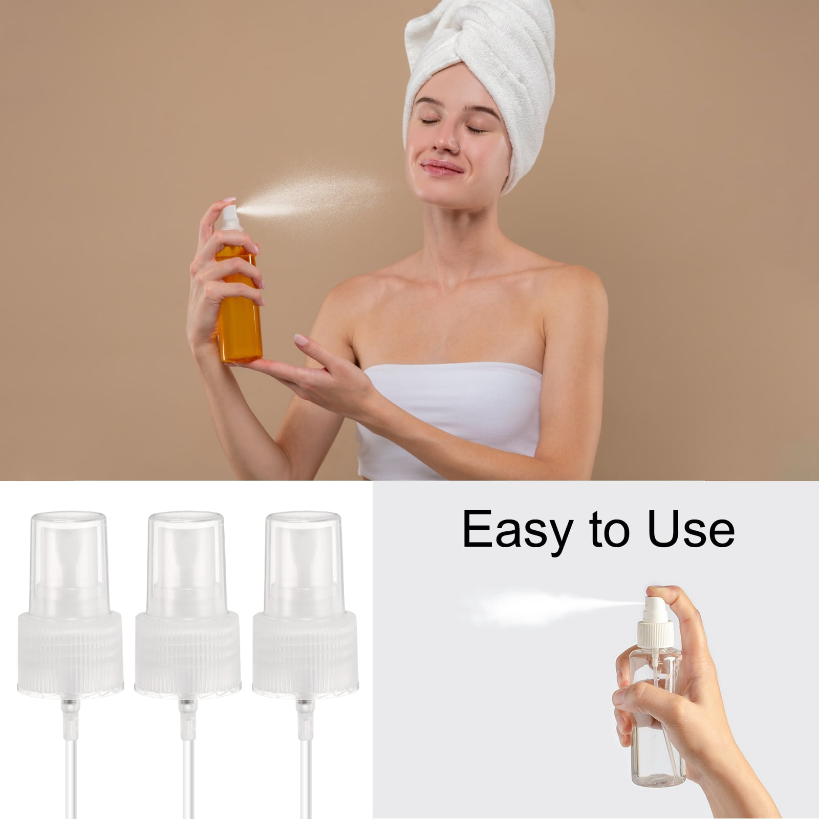 Unique Bargains Reusable Fine Mist Spray Top Essential Oils Personal Care Clear