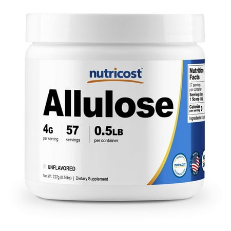 Nutricost Allulose Sweetener (8oz) - KETO Sugar, 0 Calorie, Zero Net Carbs, Sugar Alternative (0.5
