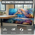 thumbnail image 4 of Uorisanigo RV Dinette Cushion Covers, Stretch Ocean Turtle Camper Cushions Cover Dustproof Loveseat Sofa Furniture Protection Dinette Seats Cushion for Pets, 4 of 7