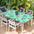 thumbnail image 2 of Desert Camels Table Cloths for 3 Foot Rectangle Tables, Cute Animals Houses Palm Trees Leaves Green Patio Waterproof Elastic Fitted Tablecloths, Washable Rectangular Table Cover for Camping, 2 of 8