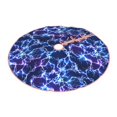 thumbnail image 2 of Bingfone Christmas Tree Skirt Mat Christmas Decoration Interior 36" -Blue Lightning1, 2 of 6