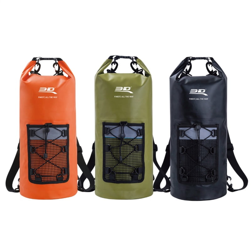3D ROLL-TOP DRY BAG BACKPACK ORANGE