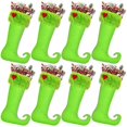 thumbnail image 1 of wonima02 19 Inch Lime Green Christmas Stockings Faux Fur Xmas Hanging Green Christmas Stockings Treat Bag Candy Pouch Holder Fireplace Hanging Decor for Xmas Holiday Family Party(8 Pcs), 1 of 1
