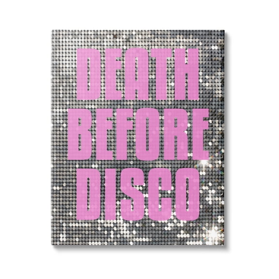 Stupell Industries Glam Death Before Disco Abstract Painting Gallery Wrapped Canvas Art Print Wall Art, 16 x 20