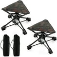 thumbnail image 1 of Gymax 2PCS 360 degree Swivel Camping Stool Foldable Chair w/Oxford Seat & Metal Frame Camouflage, 1 of 9
