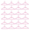 thumbnail image 1 of 100 perchas de pajarita en miniatura para ropa, perchas para niños, de madera, de plástico rosa para niñas., 1 of 5