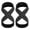Black, variant on Dujiujun 1 Pair Figure 8 Lifting Strap Men Women Anti-Slip Padded Weightlifting Grip Band Bodybuilding Powerlifting Strength Training Home Gym Deadlifts Wrist Strap