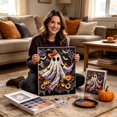 thumbnail image 6 of Halloween Pearl Art Diy Kit, 30Cm X 40Cm Round Drill Diamond Painting for Adults, Spooky Gothic Ghost Halloween Wall Art, Halloween Craft Supplies for Beginners, Full Drill Gem, 6 of 7
