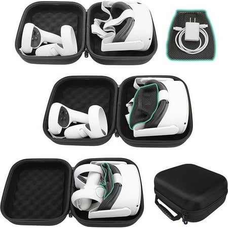 CASEMATIX - Hardshell Protection Case for Meta Quest 3 and 2 VR Headsets - Black