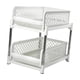 thumbnail image 3 of Organizador de gabinete extraíble para baño, soporte para champú, 2 niveles, tarro de condimentos, organizador de condimentos, estante de almacenamiento Blanco, 3 of 9