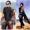 thumbnail image 3 of Burkini Muslim Swimwear, Black Solid, Long Sleeve, Nylon/Polyester/Spandex, 2022 New Collection, 3 of 9