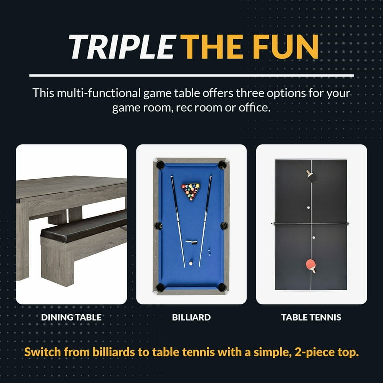 Hathaway Newport 7-ft Standard Billiard Home Pool Table Combo Set