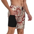 thumbnail image 2 of Sigee Dragons1 Print Mens Swim Trunks with Compression Liner Quick Dry Swim Stretch Beach Shorts with Pockets,S-3XL, 2 of 7