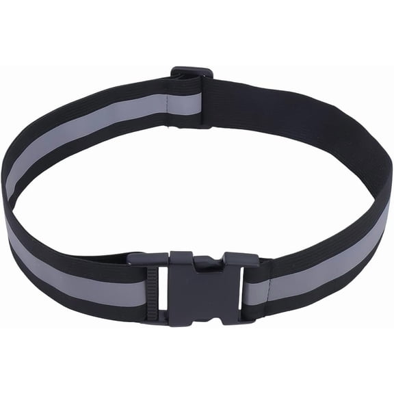 Black Reflective Belt Running Safety Belt Reflective Running Gear Elastic Lights Safety Strap Band Visibility Adjustable Night Black